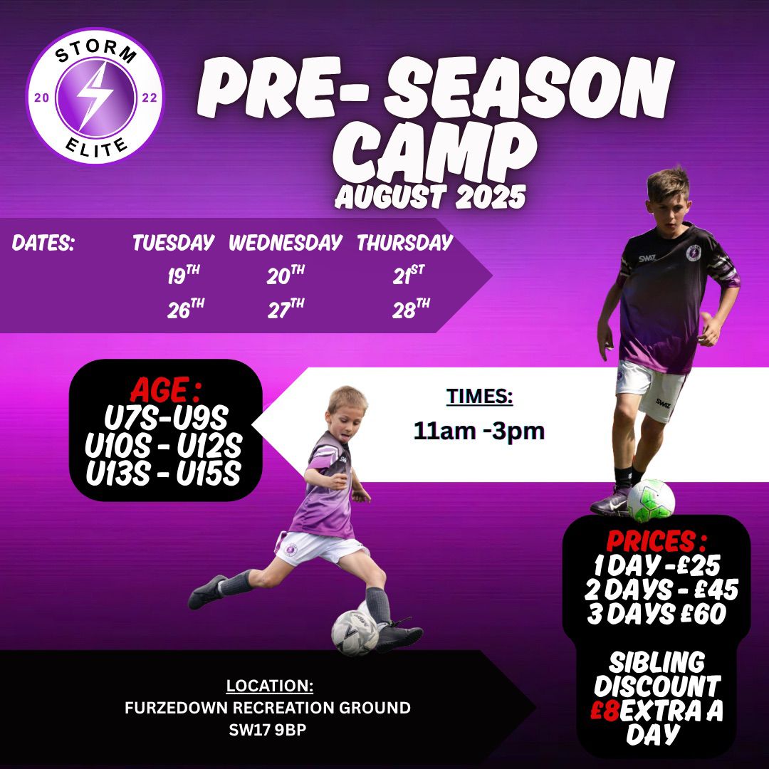 Storm Elite FC Pre-Season Camp August 2025
